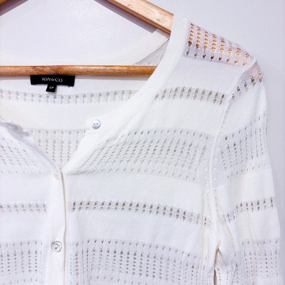 RW&CO. White mesh cardigan - Picture 3 of 8